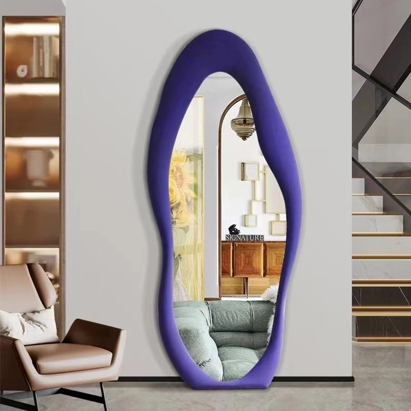 Nordic Hallway Decorative Arch Golden Metal Frame Wall Mirror Bathroom Mirror