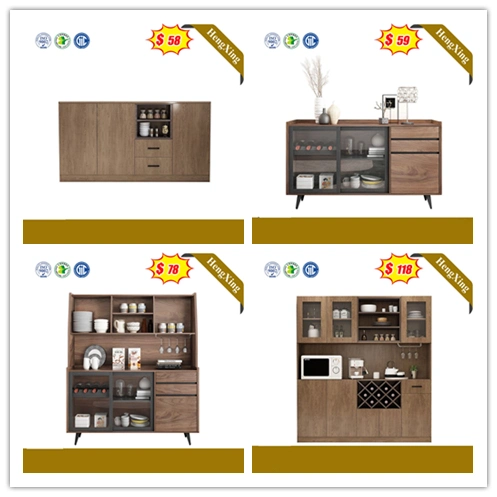 Modern MDF Particle Board Wooden Kitchen Dining Room Sideboard