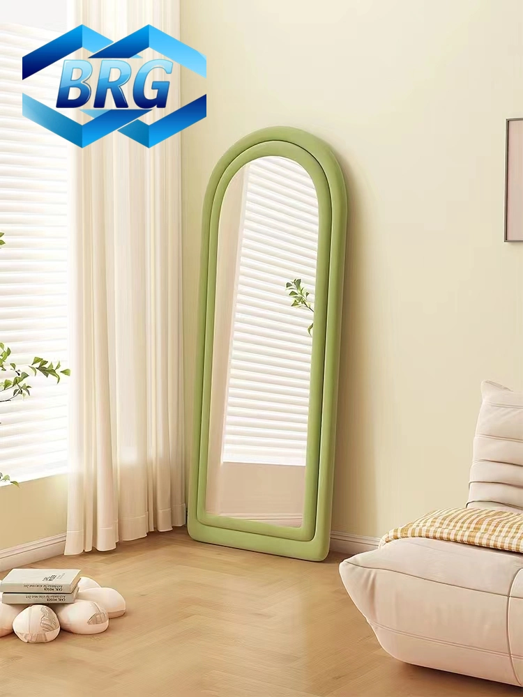 Wall Floor Wavy Mirrors Full Length Decor Shape Standing Arch Home Irregular Stand Decorative Body Modern Curved Large Mirror