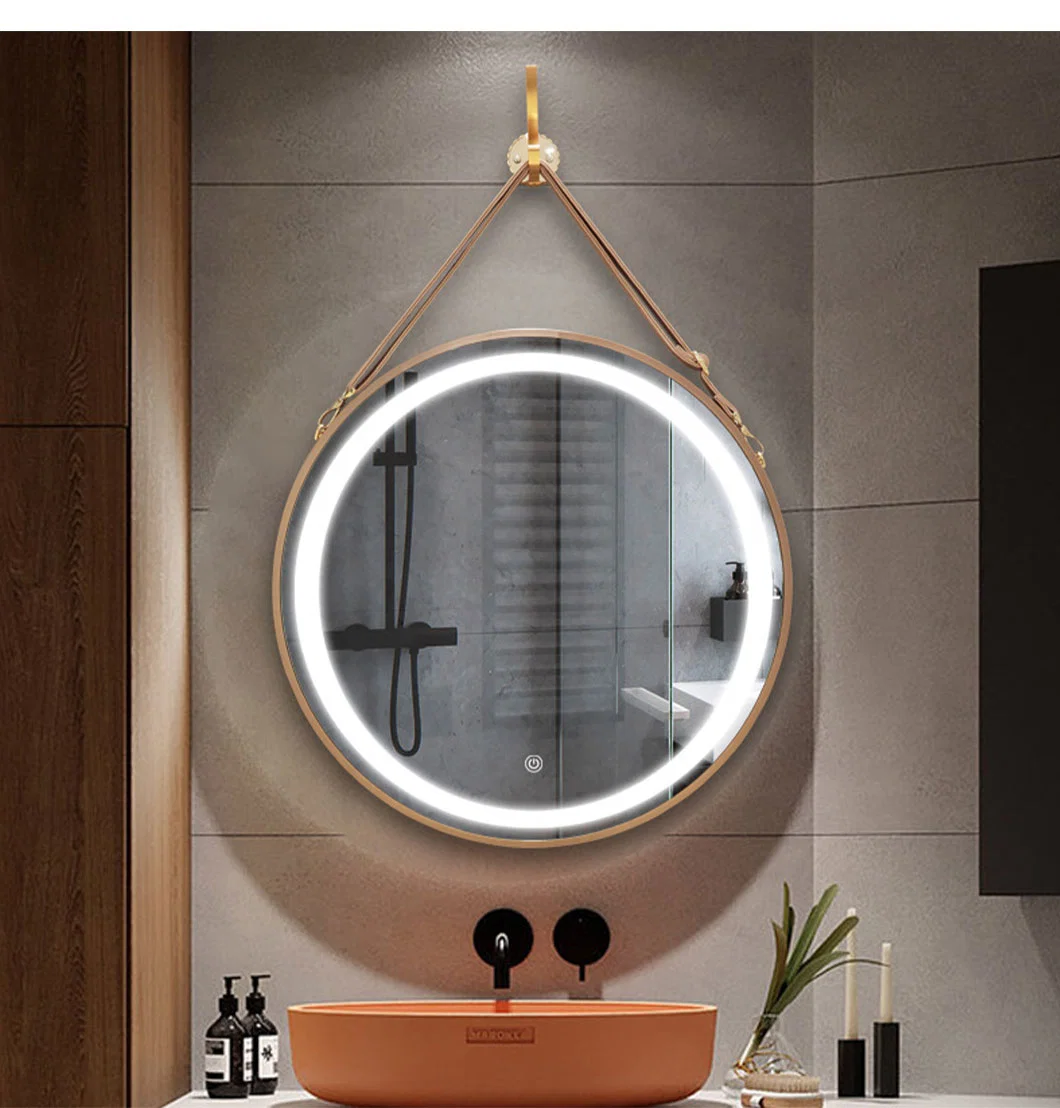 New Bathroom Round Mirror with LED Light Make up Mirror