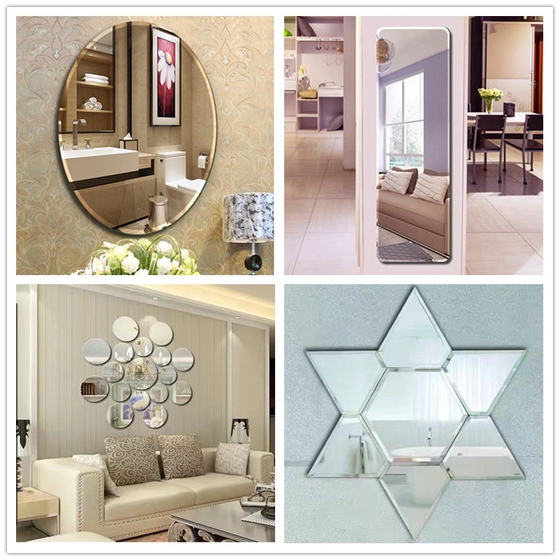 Wholesale Shelf Mirror Frameless Beveled Edge Finish Bathroom Wall Mirror
