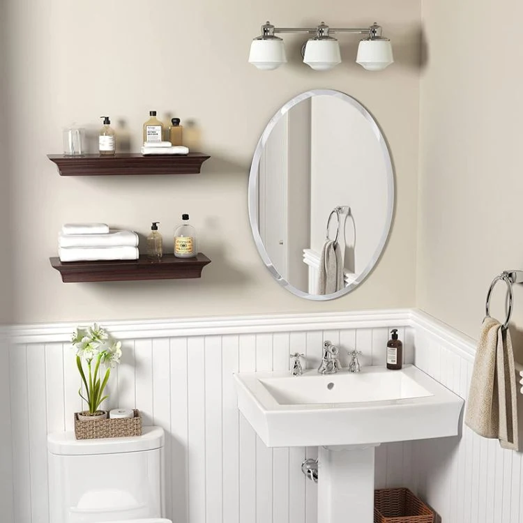 Rectangle Beveled Polished Bathroom Vanity Home Decor Wall Mirror