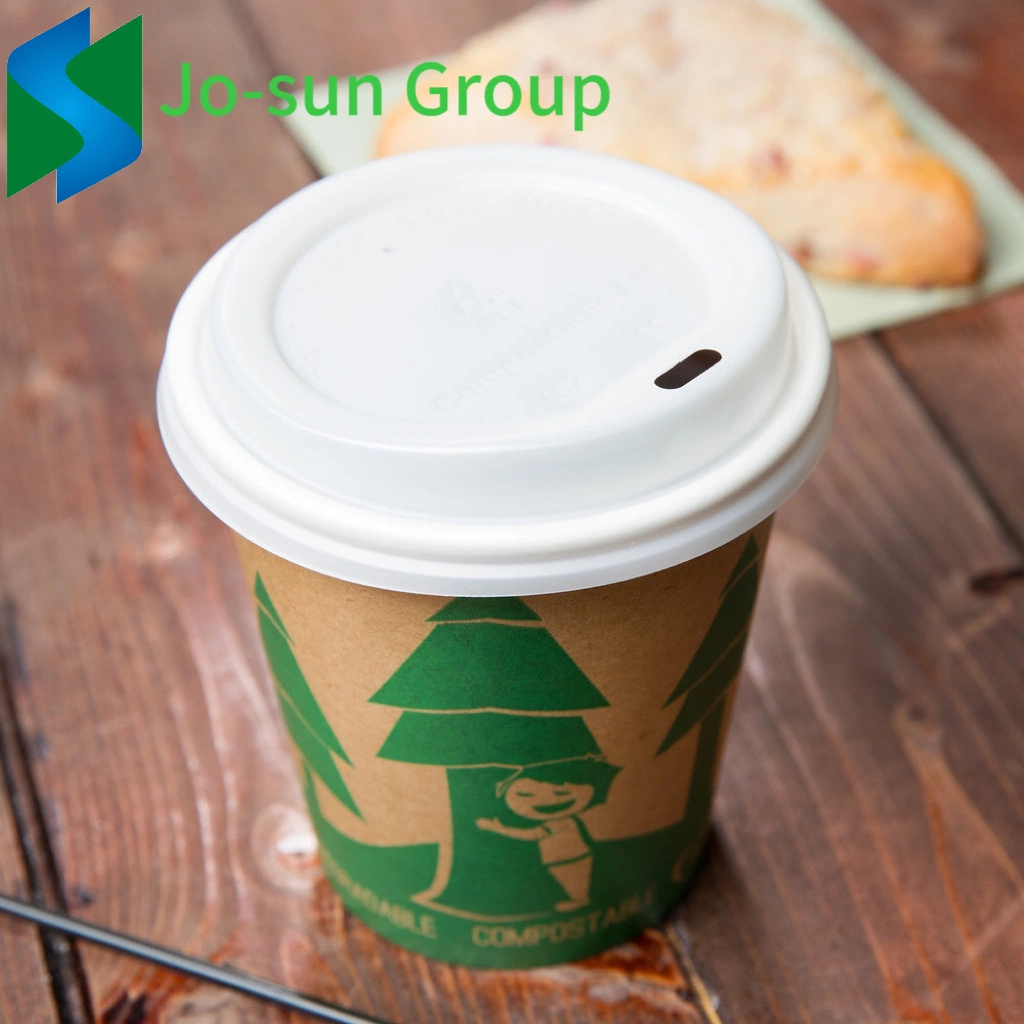 Eco Biodegrade Kraft Compostable Individually Wrapped Paper Coffee Cup