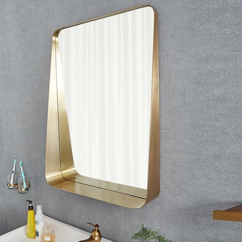 Washing Table Wall-Mounted Mirror Bathroom Vanity Mirror Toilet Bathroom Mirror with Shelf