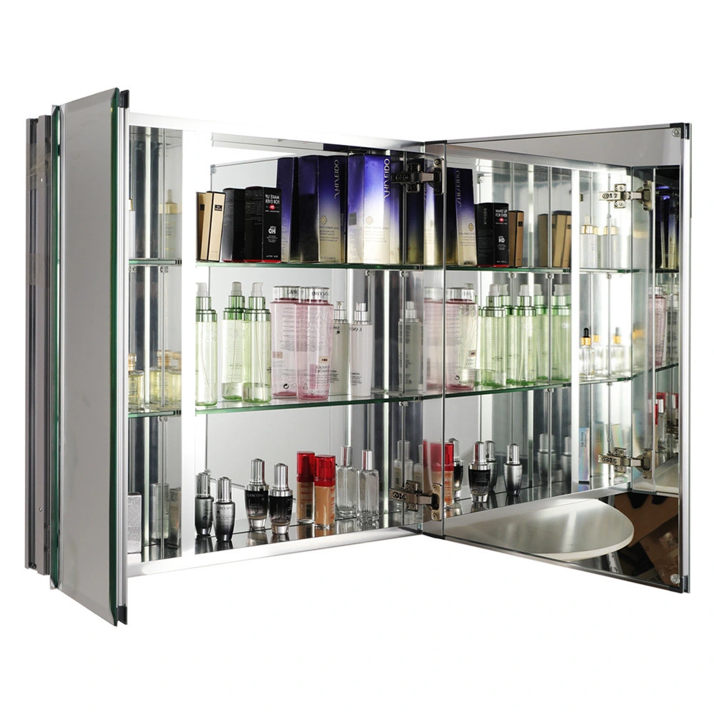 Bathroom Storage Mirror Cabinet 3-Doors Bathroom Cabinet Mirror