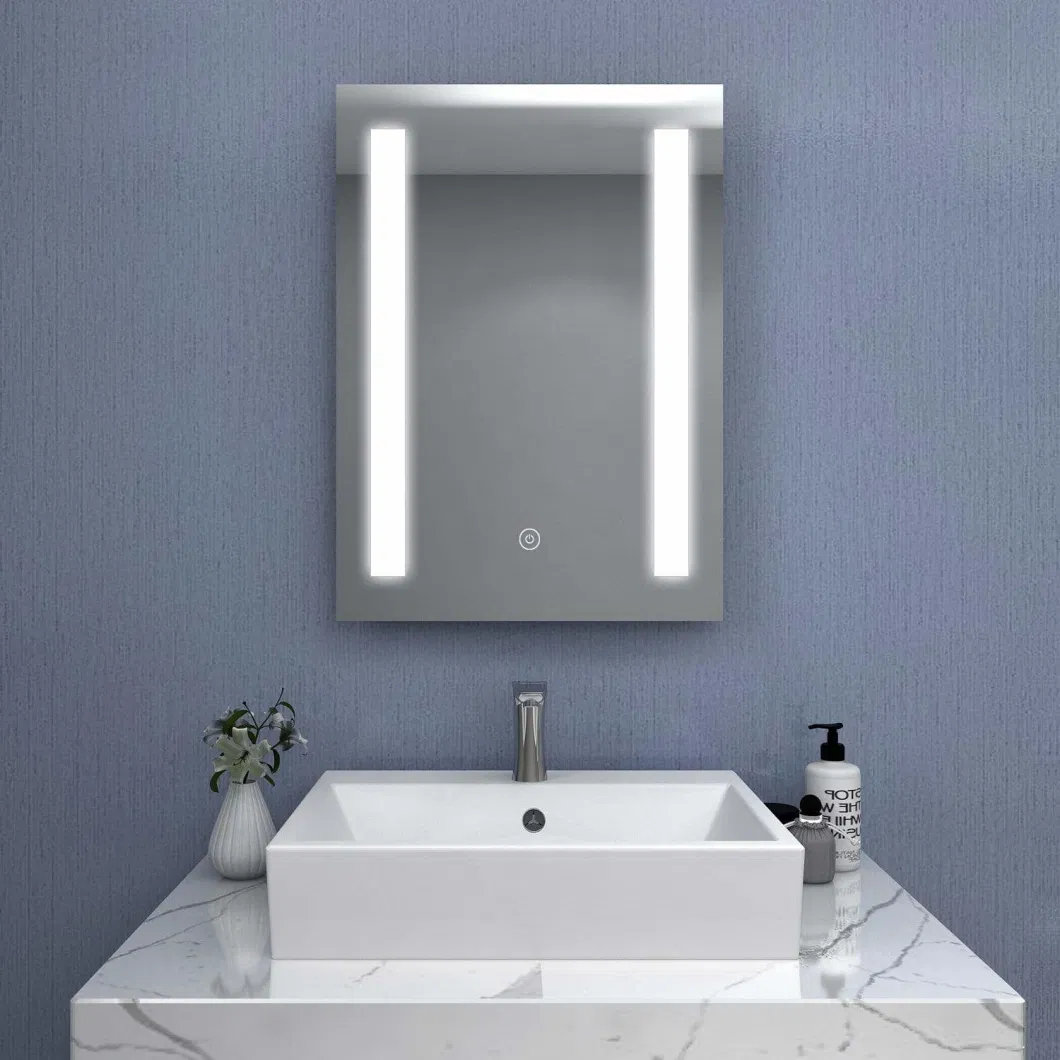 Customized Bathroom Mirror with Light Squared Lighted Mirror Anti-Fog Bluetooth Magnifying Makeup Mirror