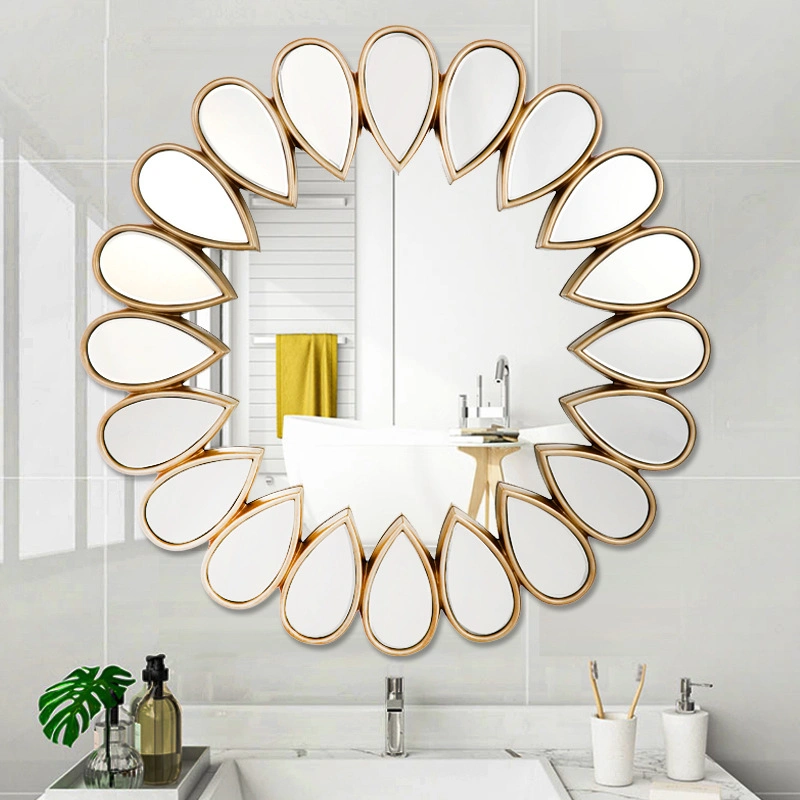 Water Drop Porch Sun Decorative Mirror Glass Mirror Stitching Bathroom Mirror Fireplace Decorative Mirror