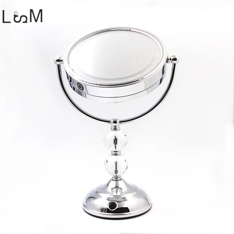 Silver Color Mini Size Double Sided Magnifying Mirror Makeup Mirror