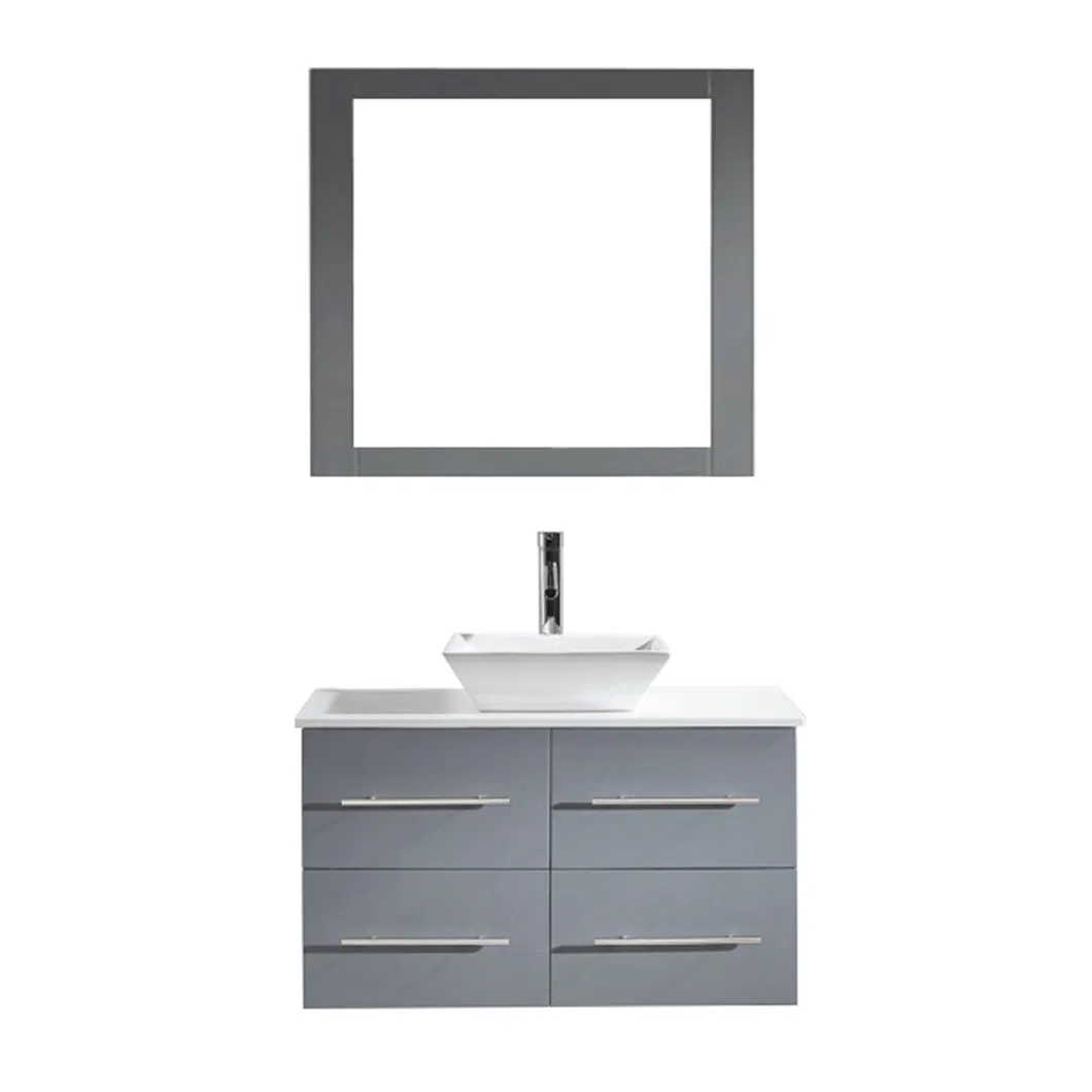 Simple Style Easy Installation Cheap Price Customize Cost MDF/PVC Hotel Bathroom Cabinet Vanity Wall Mounted Bathroom Furniture