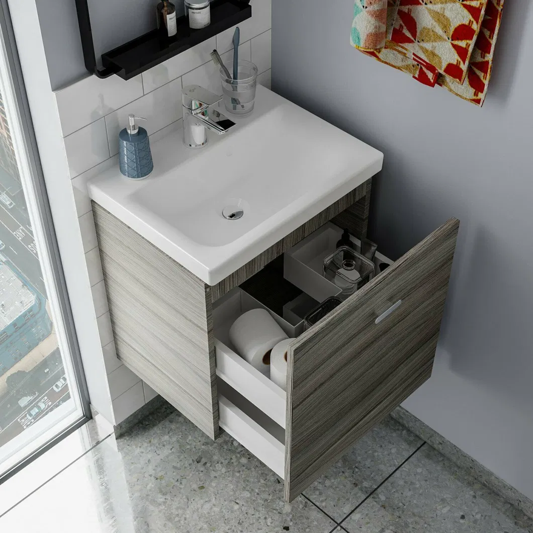 Ideal Standard Concept Space Wall Hung Vanity Unit with Basin 500mm Wide - Elm