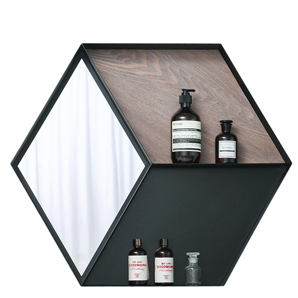 Modern Style Metal Shelf with Mirror for Bathroom Decoration