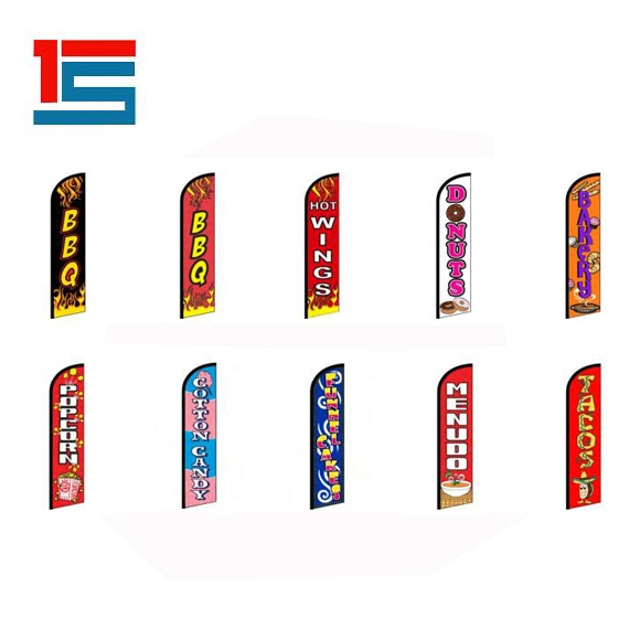 Personalize Double-Sided and Single-Sided Promotional Flags Super Windless Teardrop Feather Banner