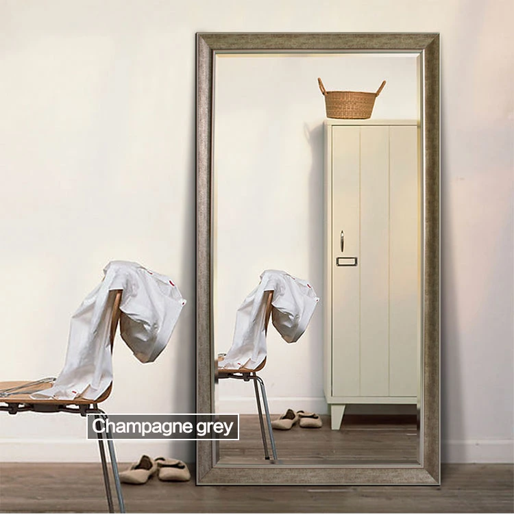 High Quality Anti-Explosion 5mm Silver Mirror Large Floor Standing Dressing Mirror