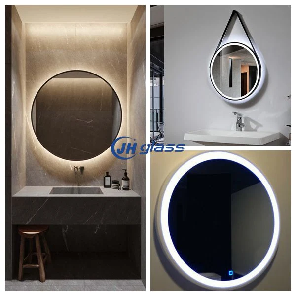 Jh Glass UL Wall Mounted Bathroom LED Mirror with Defogger Bluetooth Dimmer Time Indicate Hot Sell in U. S. a
