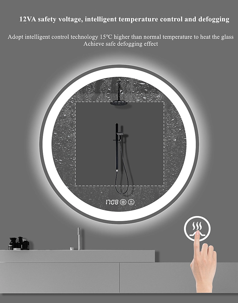 Hotel Decoration Bathroom Mirror Household Round Smart Bathroom Mirror 0015