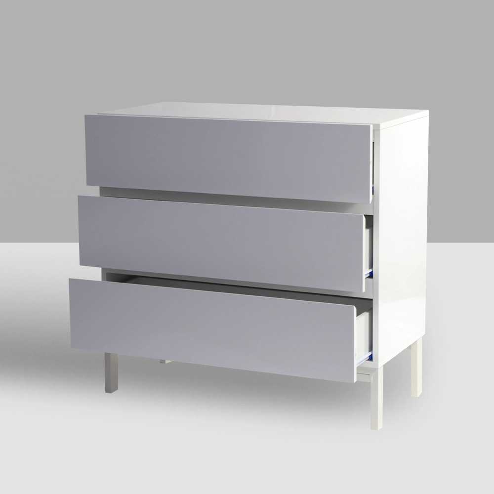 High Gloss Sideboard Chest of Drawers for Bedroom White