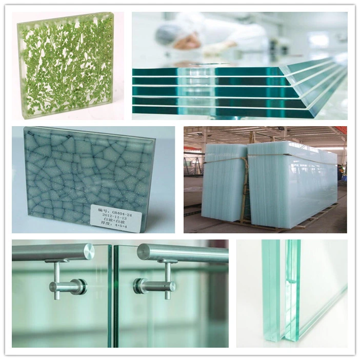 Safety Tempered Glass Customize Sandwiched Laminated Glass Shower Doors Installation Fabric Laminated Glass