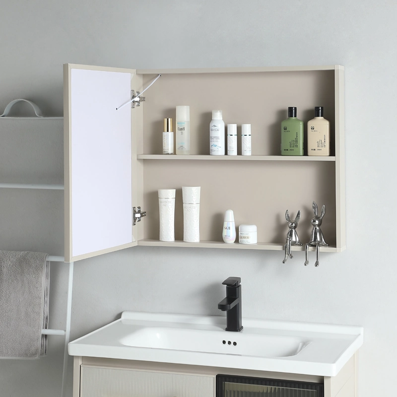 Aluminum 80cm Modern Design Cabinet Cheap Price Vanity Bathroom Furniture with LED Mirror