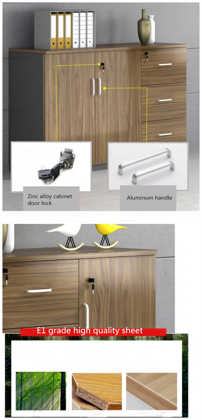 Wholesale Market Modern Wooden Home Office Furniture Mirror Cupboard Shoe Rack Cabinet
