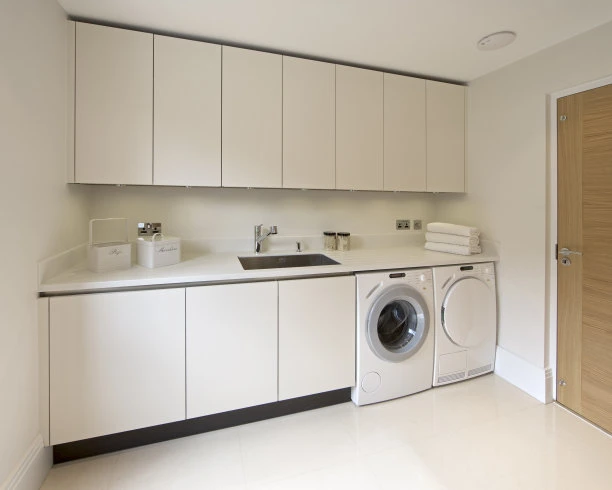 Prima Large Washers Dryers Built-in Laundry Room Cabinet