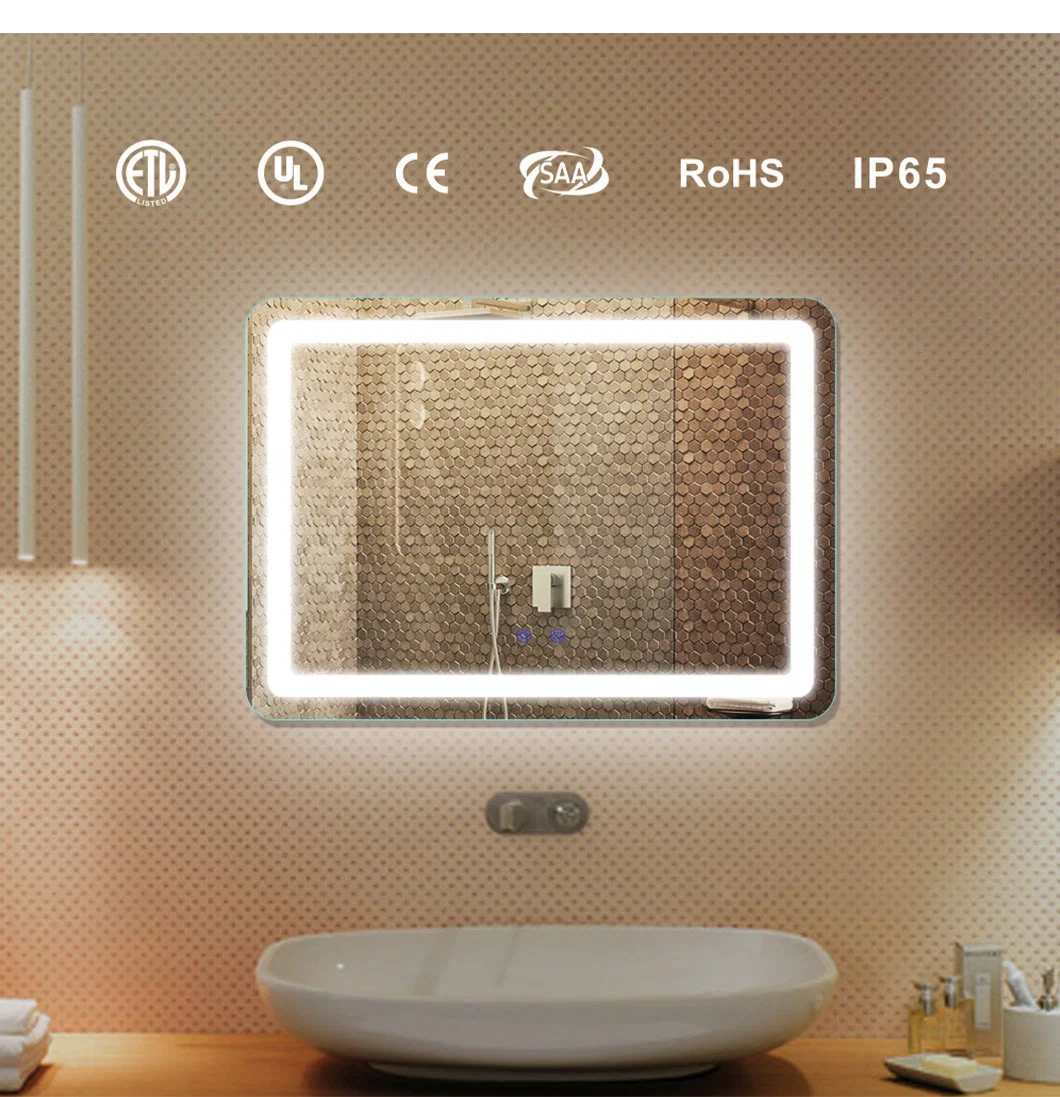 Manufacturer Wholesale Bathroom Mirror LED Lighted Anti-Fog Vanity Smart LED Mirror Bluetooth Makeup Mirror Bathroom Accessories Salon Furniture Smart Home