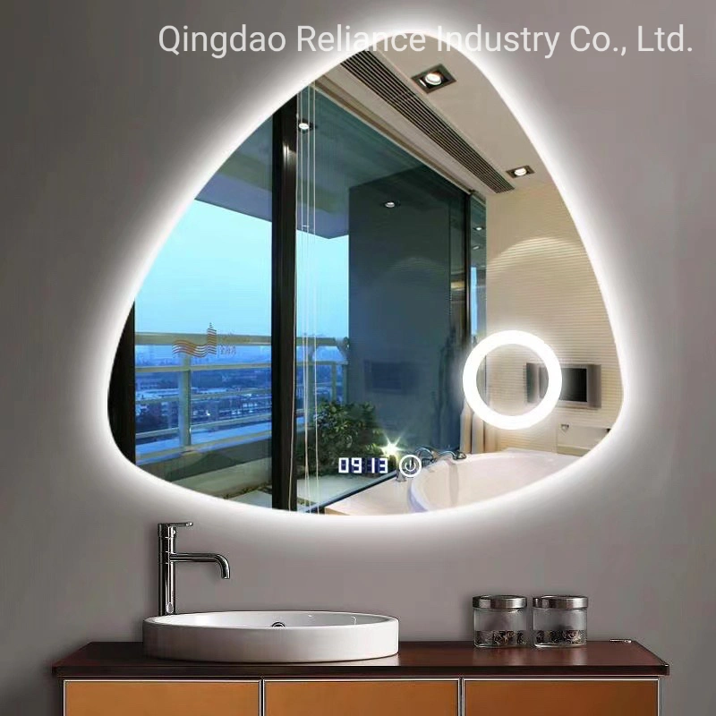 Round/ Semicircular Designer Wall Mounted Luminous Demisting LED Mirror/Bathroom Mirror with Multi Function