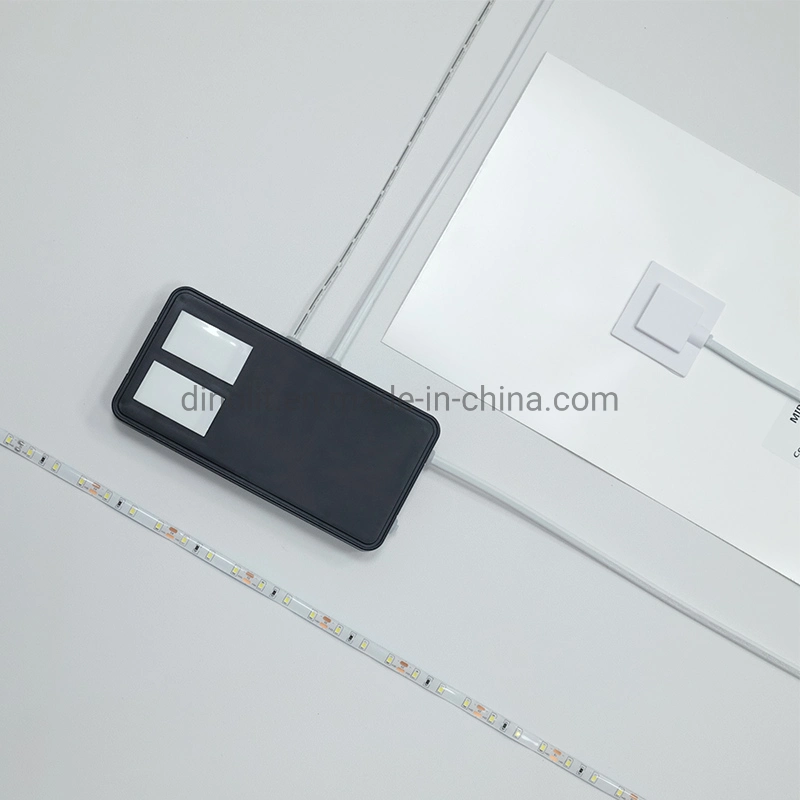 IP44 220V Input 20mm Thickness LED Bathroom Mirror Double Touch Sensor Switch Control for LED Light and Mirror Defogger/ Demister CE