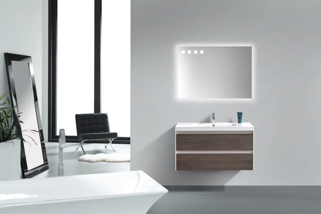 Luxury Bath Furniture Wooden Bathroom Vanity with LED Mirror