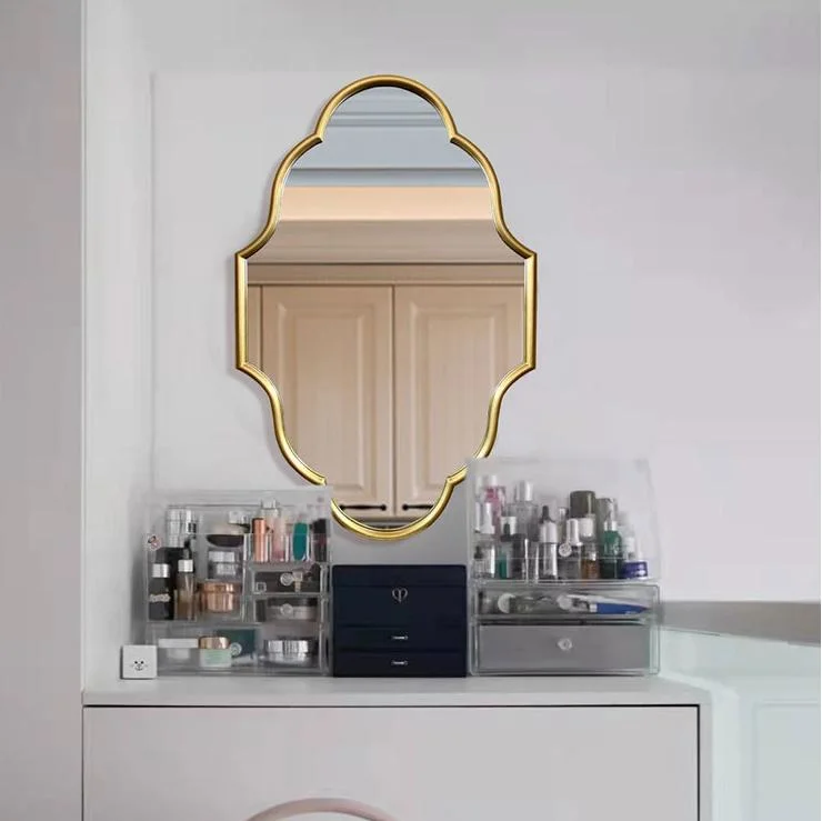 Bathroom Wall-Mounted HD Vanity Mirror Home Creative Living Room Decorative Mirror Shaped Fireplace Mirror