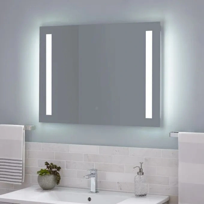 Customized Bathroom Mirror with Light Squared Lighted Mirror Anti-Fog Bluetooth Magnifying Makeup Mirror