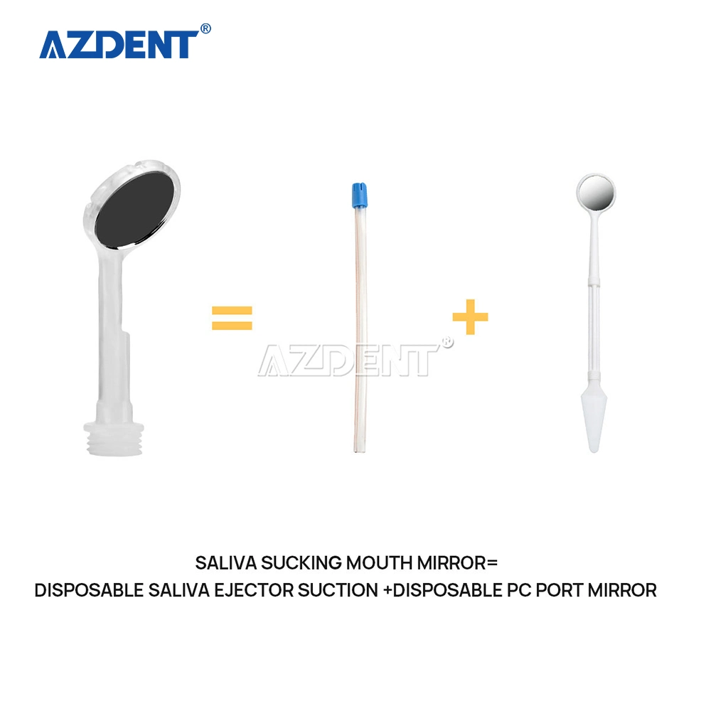 New Design Disposable Plastic Dental Anti-Fog Mouth Mirror with Saliva Suction