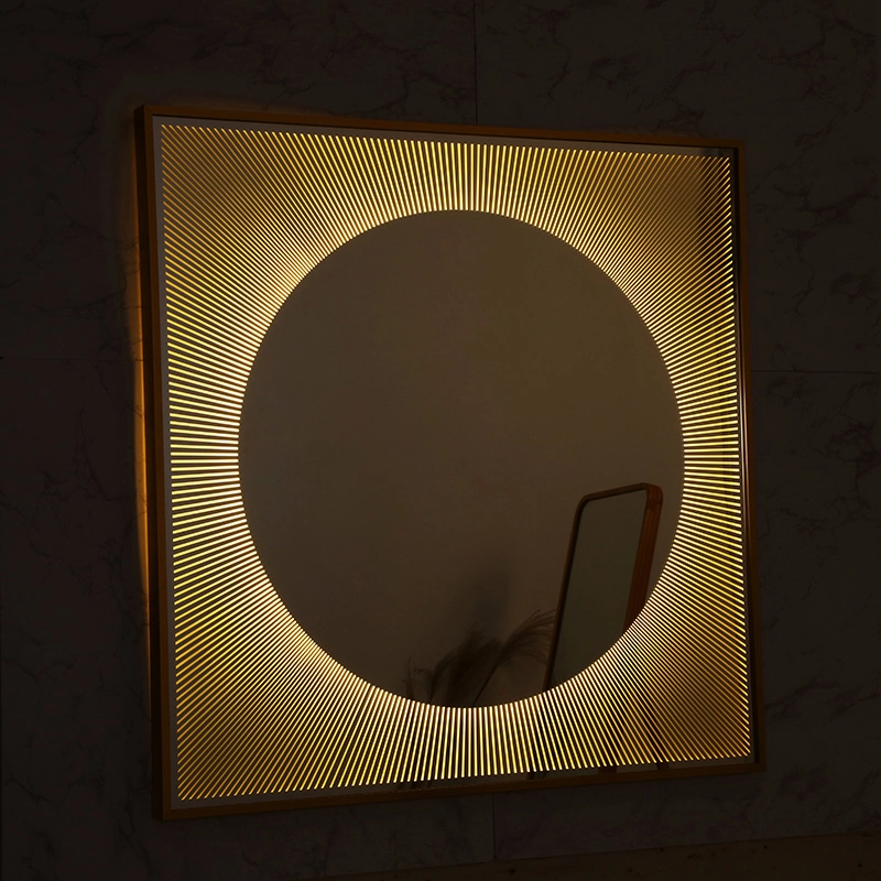 Wallmounted Home Decor Salon Frame Frameless Cosmetic Smart Vanity Light Lighted Illuminated Backlit Bathroom LED Mirror with Lights Defogger Bluetooth