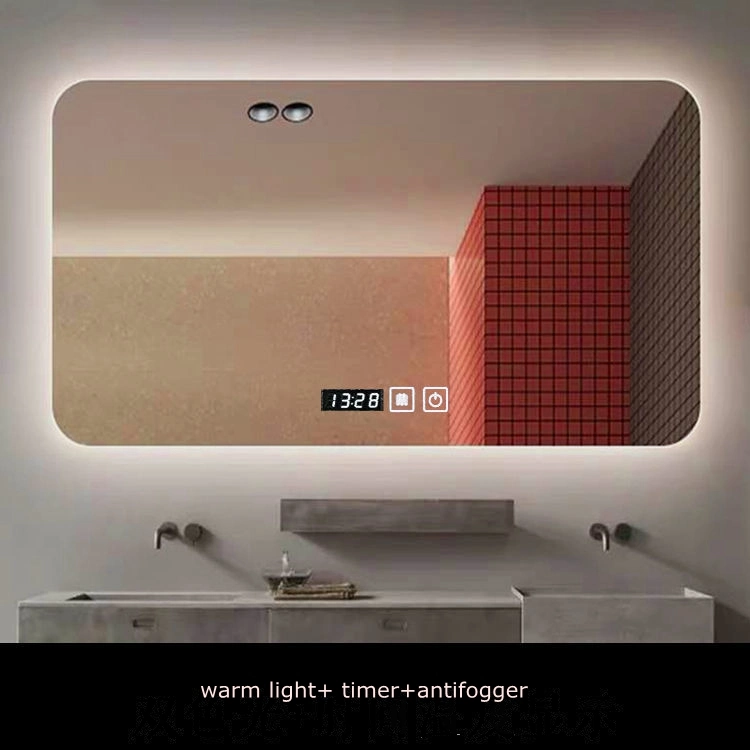 Silver Cooperfree Wall Makeup LED Espejos Styling Smart Hotel Bathroom Mirror