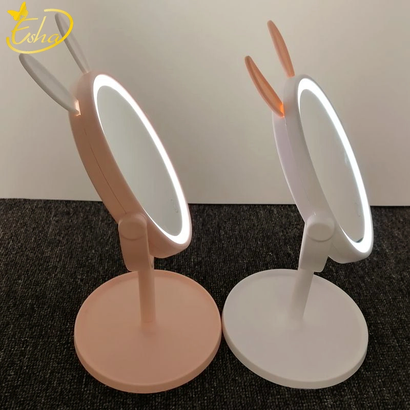 Rabbit Desktop Makeup Mirror Custom LED Cosmetics Smart Touch Mirror