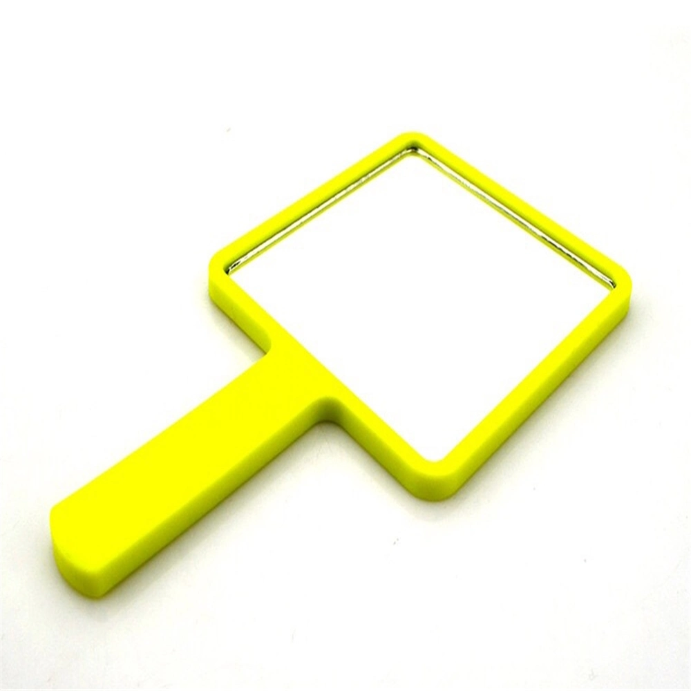 Professional Square Shape Plastic Hand Held Makeup Mirror for Cosmetic