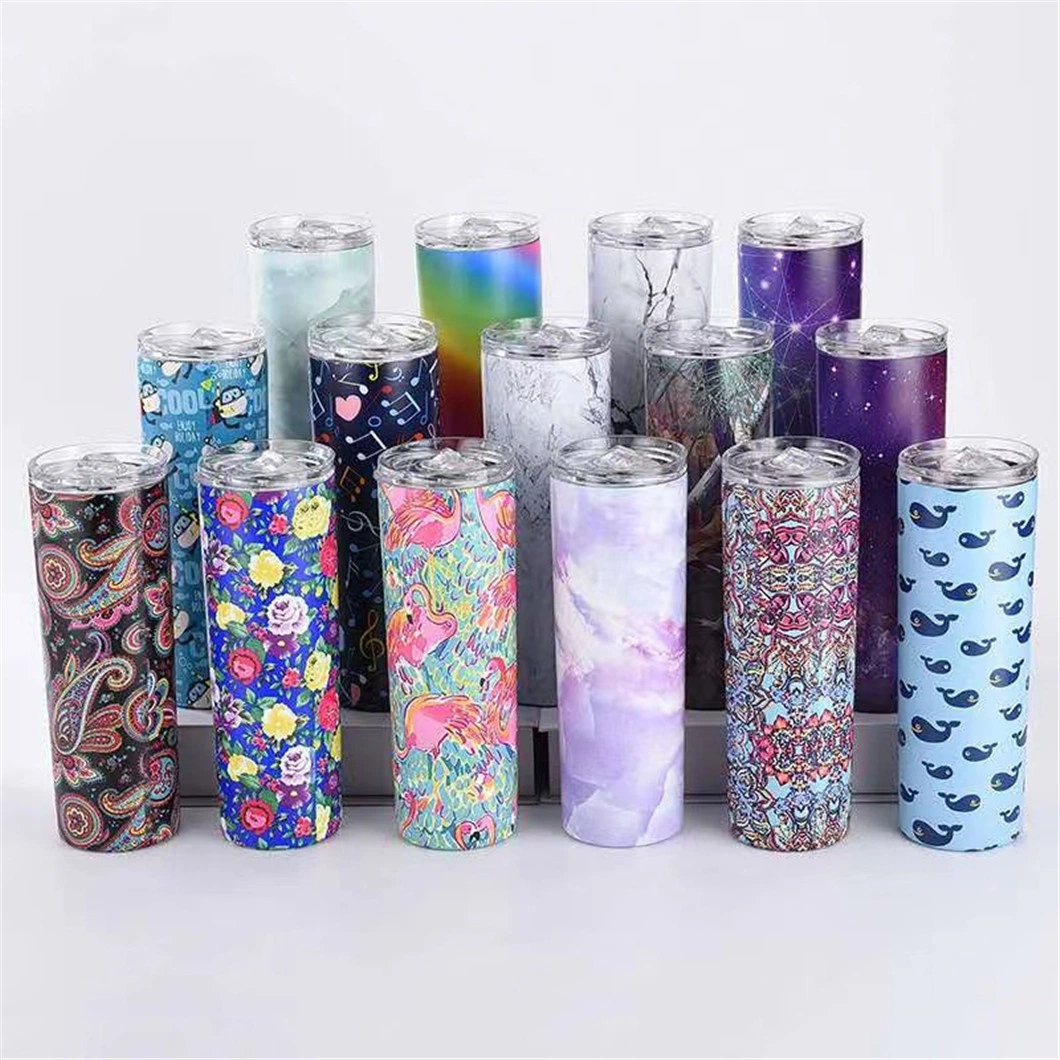 Wholesale Stainless Steel Insulated Skinny Tumbler Custom Pattern Photo Sublimation Blank