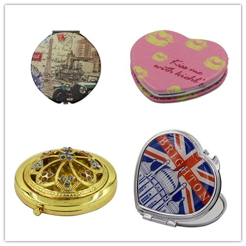 Wholesale Custom Logo Aluminum Compact Mirror