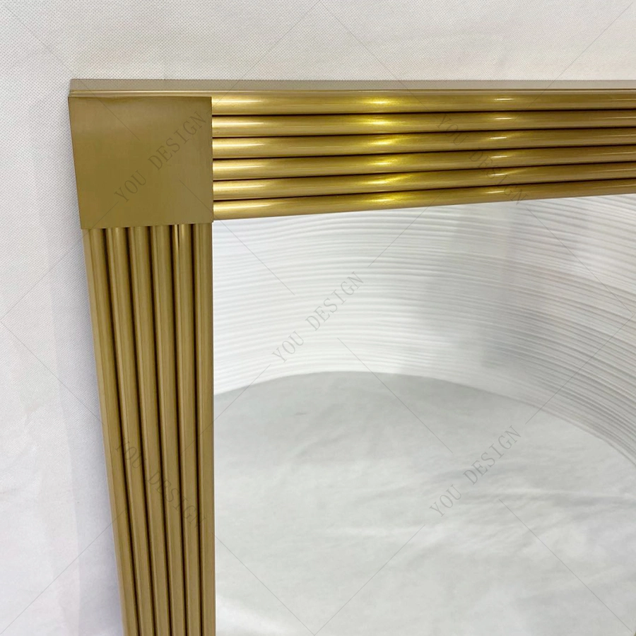 Designer Furniture Bathroom Stainless Steel Gold Frame Mirror