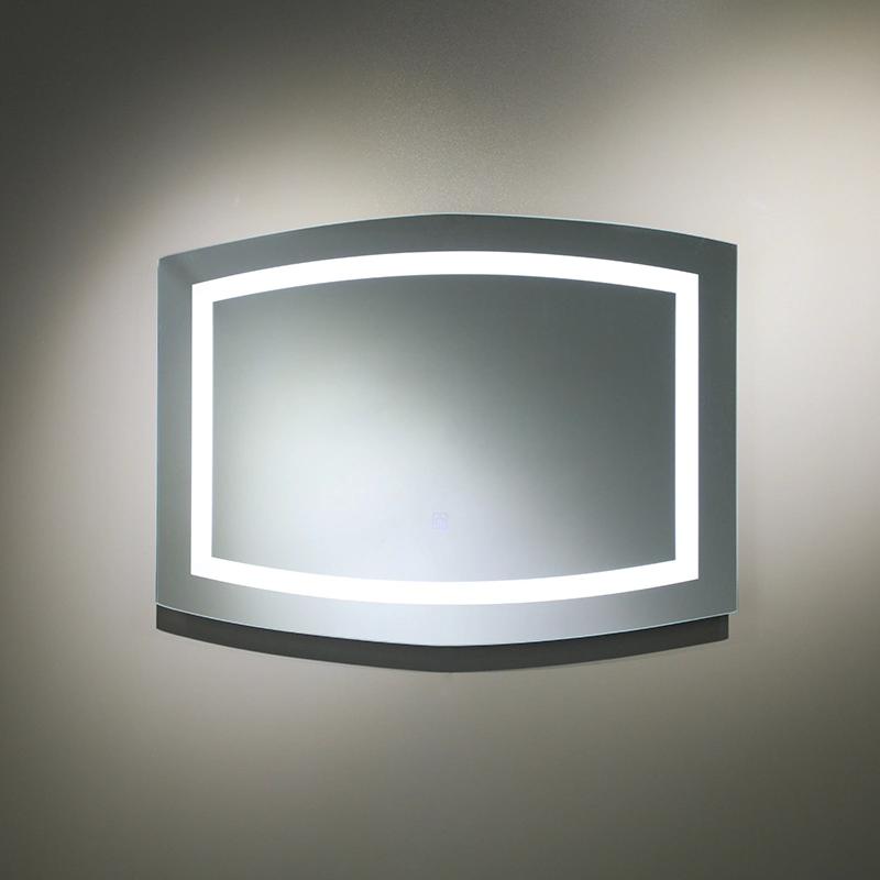 Wall Mounted Smart LED Defogger Bathroom Mirror with Digital Clock