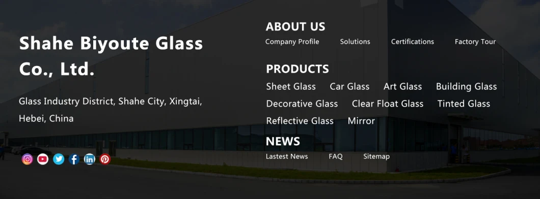 Factory Prices 1mm-6mm Colored Tinted Mirror Glass From China