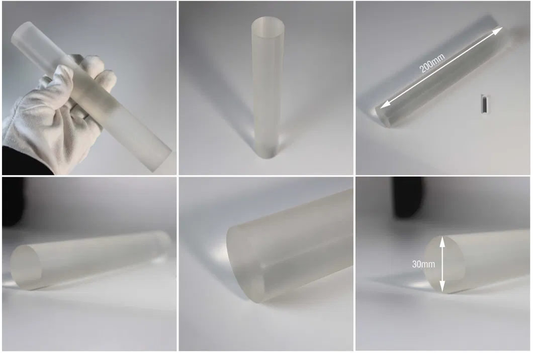 OEM Special Shape LED Light Optical Quartz Glass Clear Rod Lenses