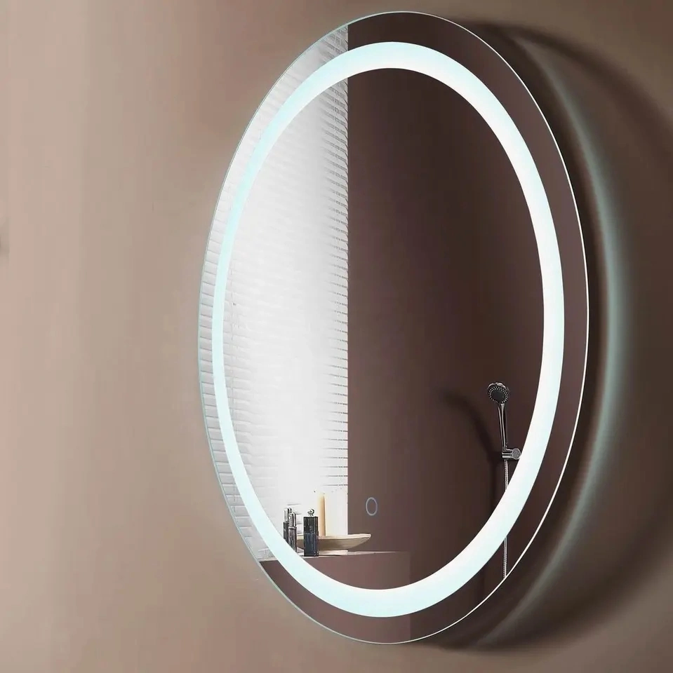 Round Illuminated LED Light Bathroom Wall Mirror with Multi-Functions