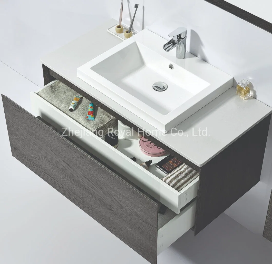 Hot Sale Luxury Modern Lighted Mirror Bathroom Basin Sink Storage Vanity Top Bathroom Vanity