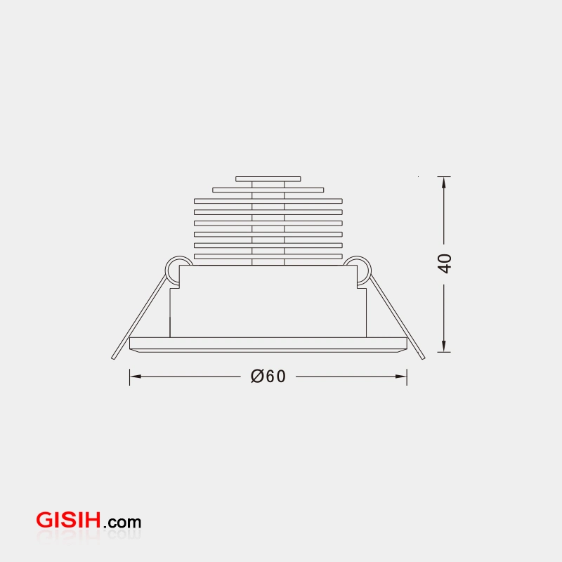 Recessed Main Voltage 3W Cabinet LED Light