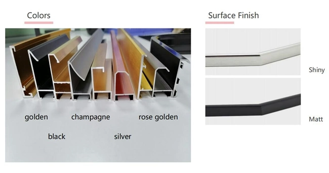 Frame Aluminum Rectangle Rose Golden Black White Standing Floor Mirror