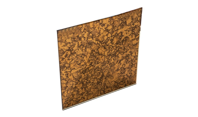 Luxurious Big 5mm 4.8mm 4mm Golden Antique Glass Panel Mirror for Bathroom