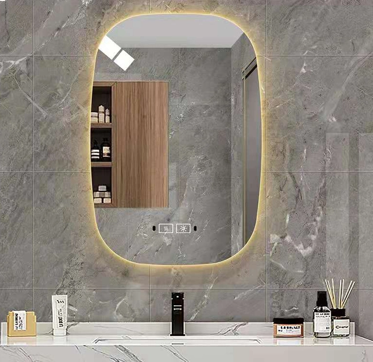 Irregular Styling Wall Make up LED Home Glass Bathroom Smart Mirror