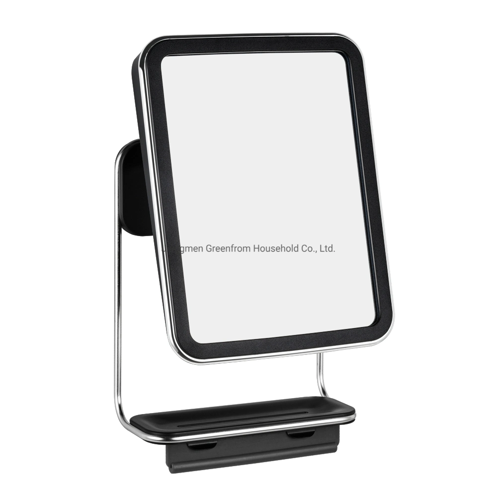 Black Bathroom Use Anti Fog Wall Mounted Bathroom Men Shaving Mirror with Razor Holder