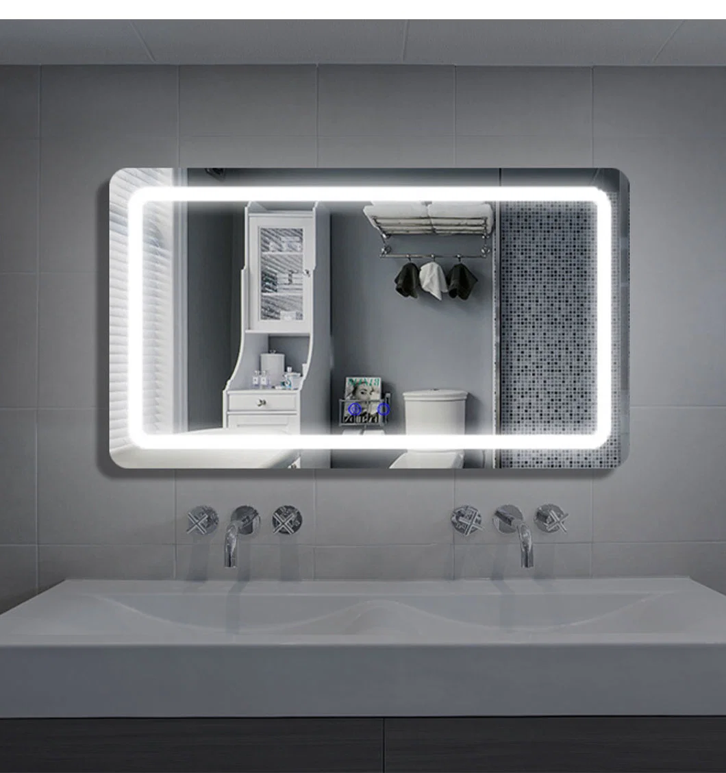 Bathroom Vanity Aluminum Frame Wall Mirror LED Lighted Bath Mirror