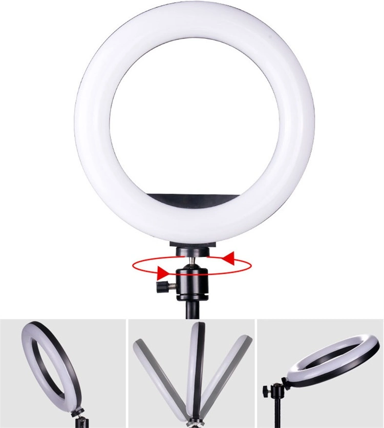 Dimmable RGB LED Ring Light Kit for Makeup Video Studio